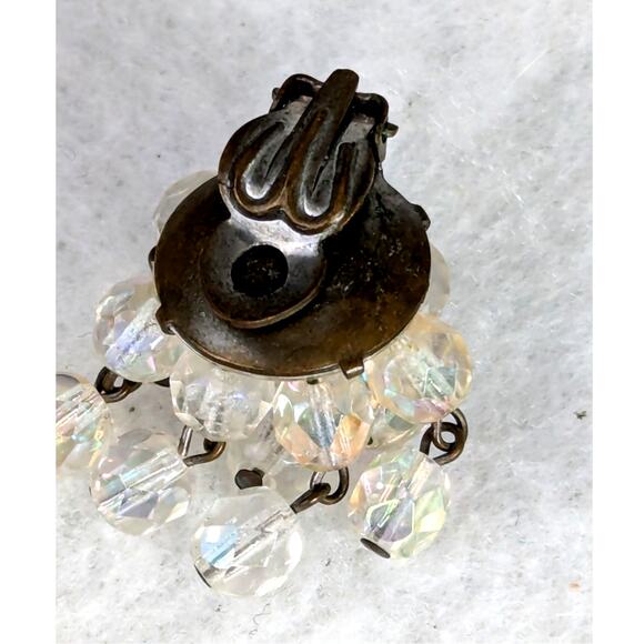 Vtge70's Set of Aurora crystal bracelet clip earrrings/pin.Bracelet 7.25"pin2" - Picture 9 of 9